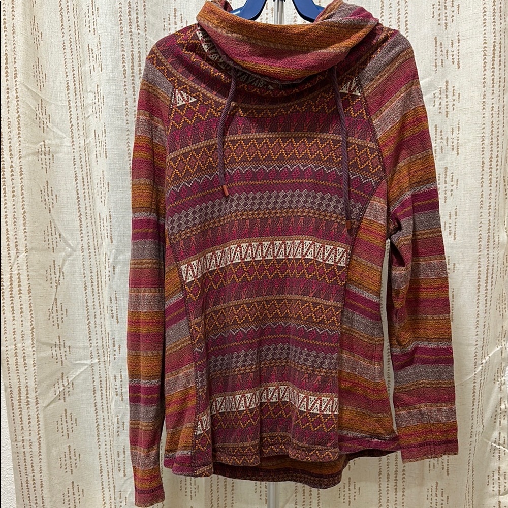 Woolrich Red and Orange Cowl Neck Sweater